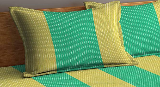 Remington Bedsheet Set (Green, King Size) by Urban Ladder - Cross View Design 1 - 424884