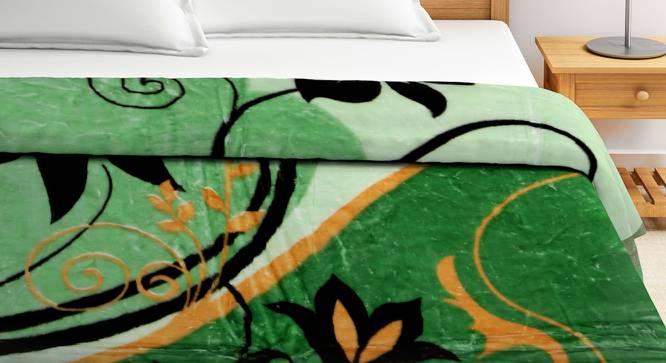 Rylee Blanket (Green) by Urban Ladder - Front View Design 1 - 424923