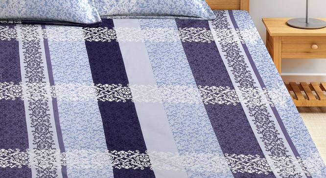 Yolaine Bedsheet Set (Blue, King Size) by Urban Ladder - Front View Design 1 - 424983