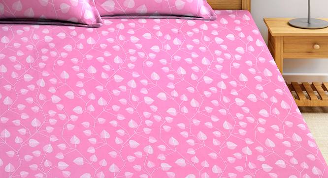 Norris Bedsheet Set (Pink, King Size) by Urban Ladder - Front View Design 1 - 425065