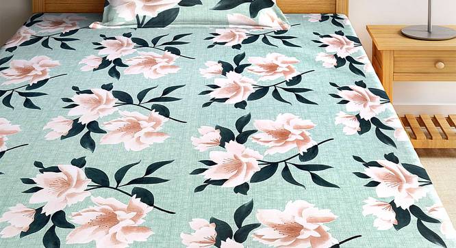 Rochella Bedsheet Set (Green, Single Size) by Urban Ladder - Front View Design 1 - 425192