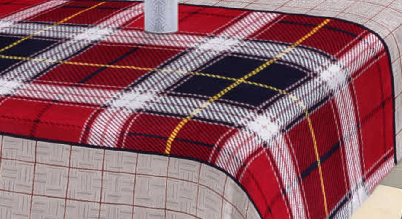 Grey Cotton Blend Table Cover Urban Ladder