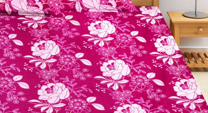 Willa Bedsheet Set (Pink, King Size) by Urban Ladder - Front View Design 1 - 425275