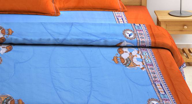 Ximena Bedding Set (Blue, King Size) by Urban Ladder - Front View Design 1 - 425313