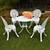 Amira balcony set with 4 chairs white lp