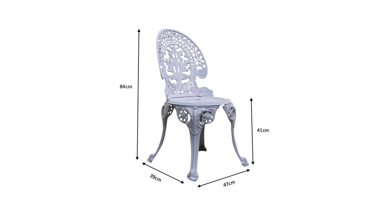 Amira outdoor chair set of 2 white 6