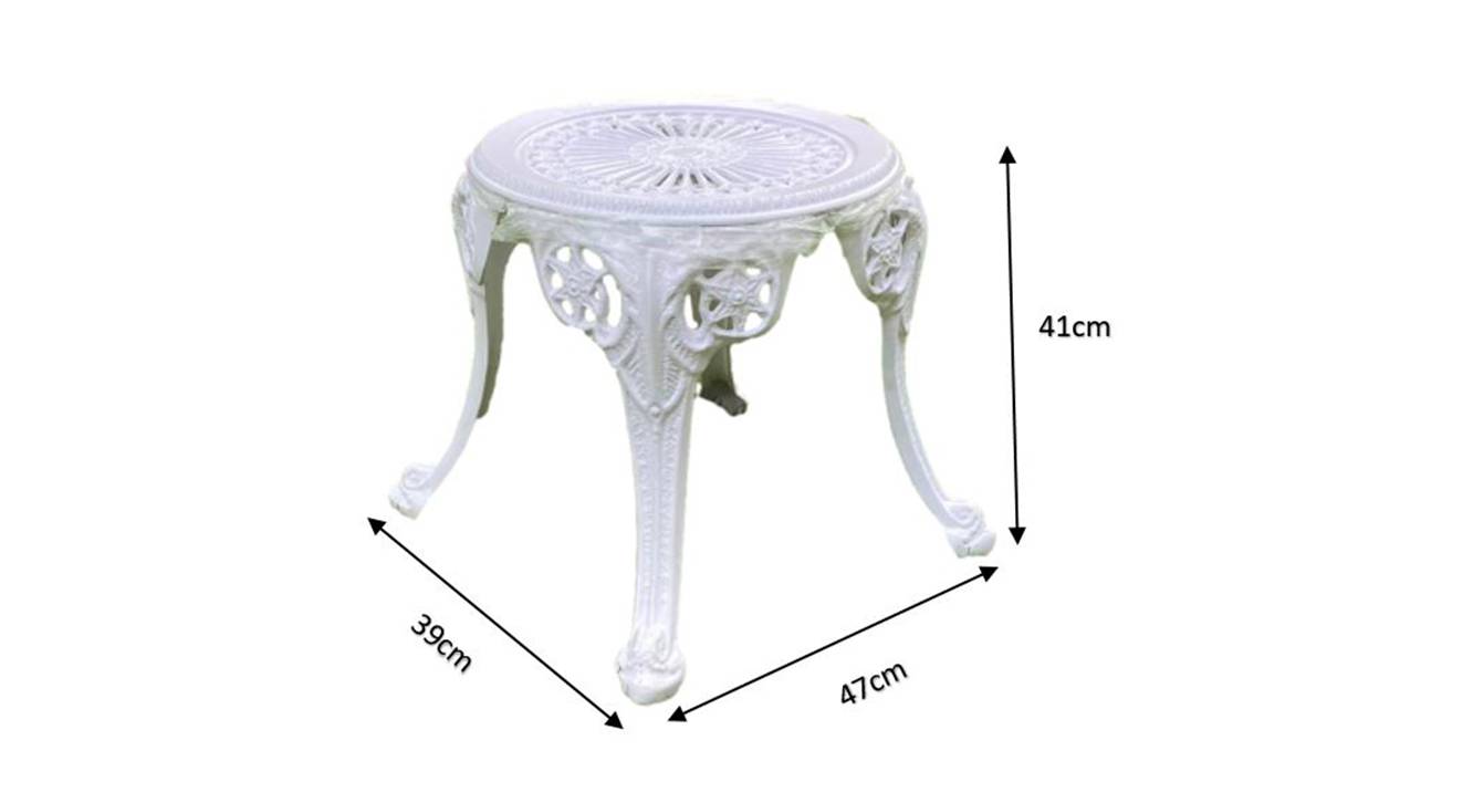 Amira outdoor stool white 6