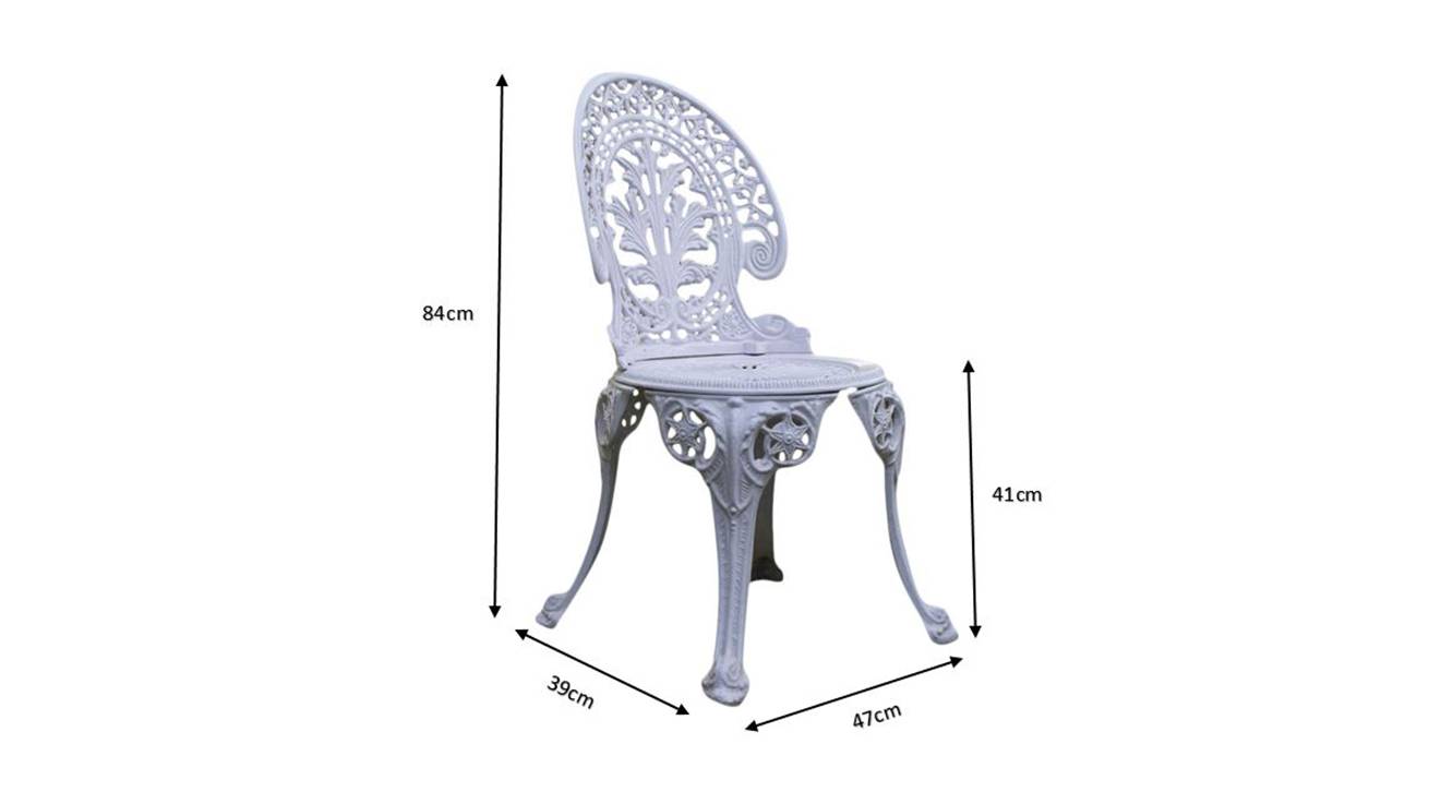 Amira balcony set with 2 chairs white 6