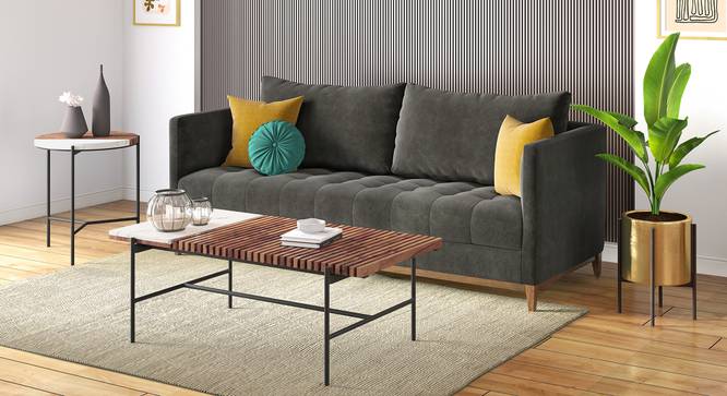 Lopez Coffee Table (Teak Finish, Black) by Urban Ladder - Full View Design 1 - 425390
