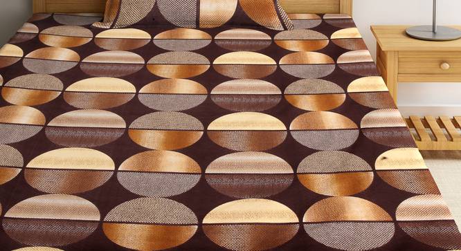Aria Bedsheet Set (Brown, Single Size) by Urban Ladder - Front View Design 1 - 425453