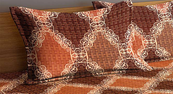 Andy Bedsheet Set (Brown, King Size) by Urban Ladder - Cross View Design 1 - 425457