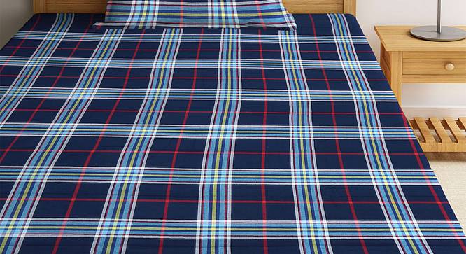 Benji Bedsheet Set (Blue, Single Size) by Urban Ladder - Front View Design 1 - 425493