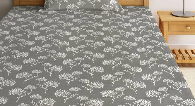 Misti Bedsheet Set (Grey, Single Size) by Urban Ladder - Front View Design 1 - 425547