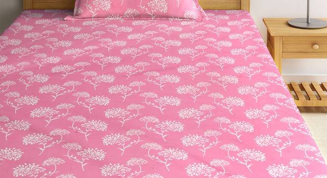 Damon Bedsheet Set (Pink, Single Size) by Urban Ladder - Front View Design 1 - 425594