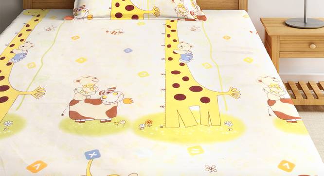 Eliana Bedsheet Set (Yellow, Single Size) by Urban Ladder - Front View Design 1 - 425596