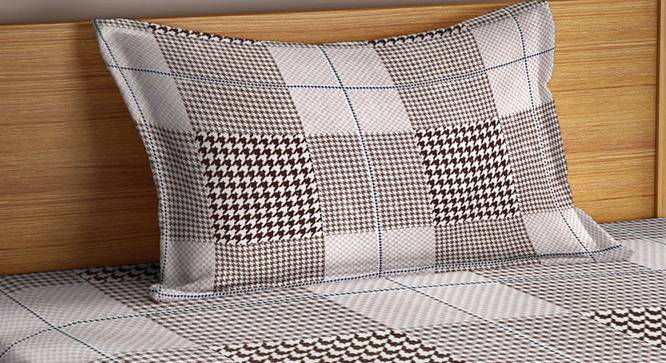 Chelci Bedsheet Set (Brown, Single Size) by Urban Ladder - Cross View Design 1 - 425609