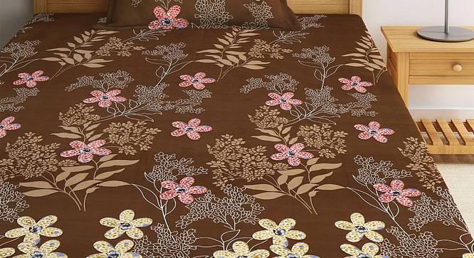 Gus Bedsheet Set (Brown, Single Size) by Urban Ladder - Front View Design 1 - 425647