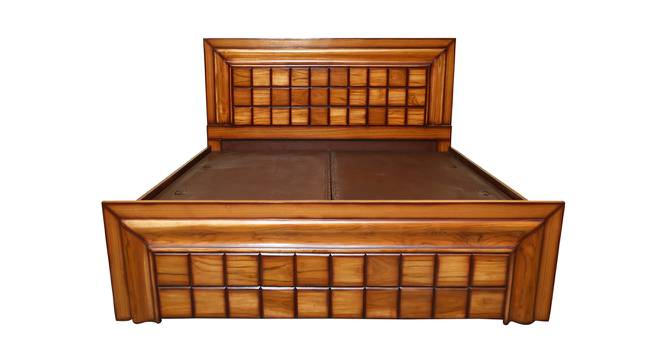 Brianna Storage Bed (King Bed Size, Walnut) by Urban Ladder - Front View Design 1 - 425692