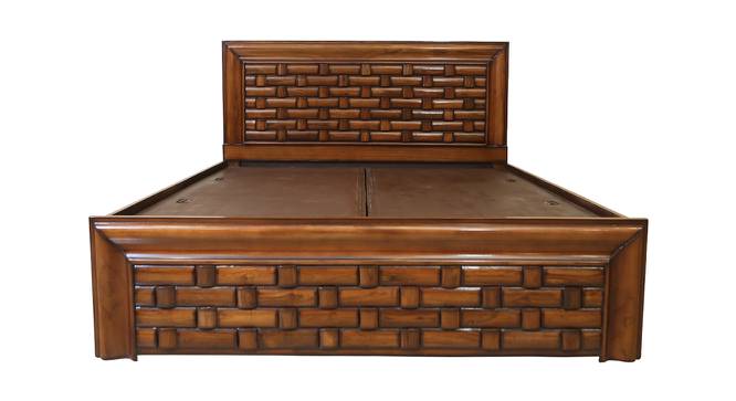 Arsenio Storage Bed (King Bed Size, Walnut) by Urban Ladder - Front View Design 1 - 425693