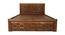Arsenio Storage Bed (King Bed Size, Walnut) by Urban Ladder - Front View Design 1 - 425693