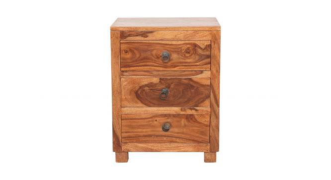 Brinley Bedside Table (HONEY) by Urban Ladder - Front View Design 1 - 425784