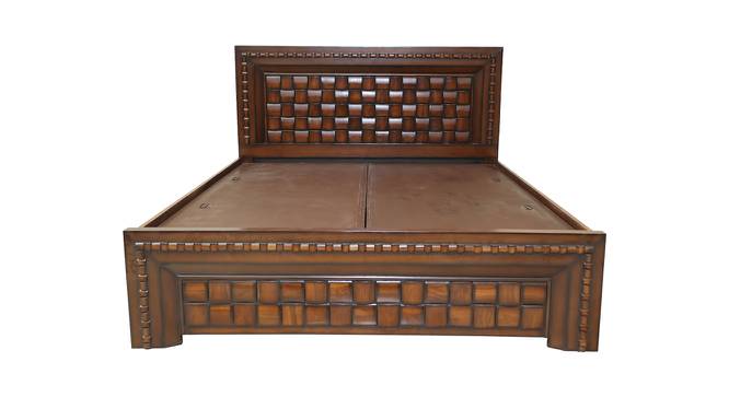 Callan Storage Bed (King Bed Size, Walnut) by Urban Ladder - Front View Design 1 - 425789