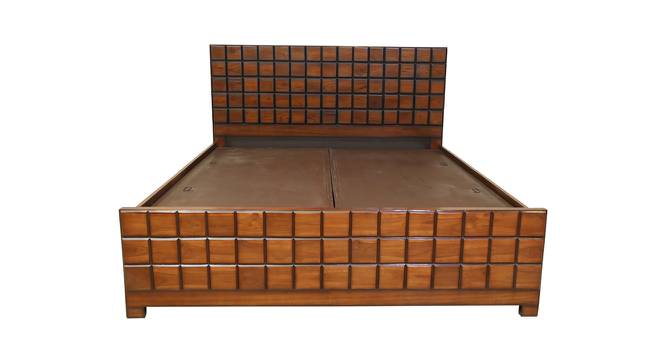 Ezekiel Storage Bed (King Bed Size, Walnut) by Urban Ladder - Front View Design 1 - 425792