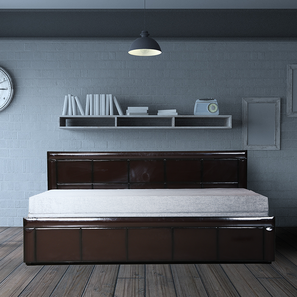 Trendsbee Design Patrice Sofa Cum Bed With Storage (Dark Brown)