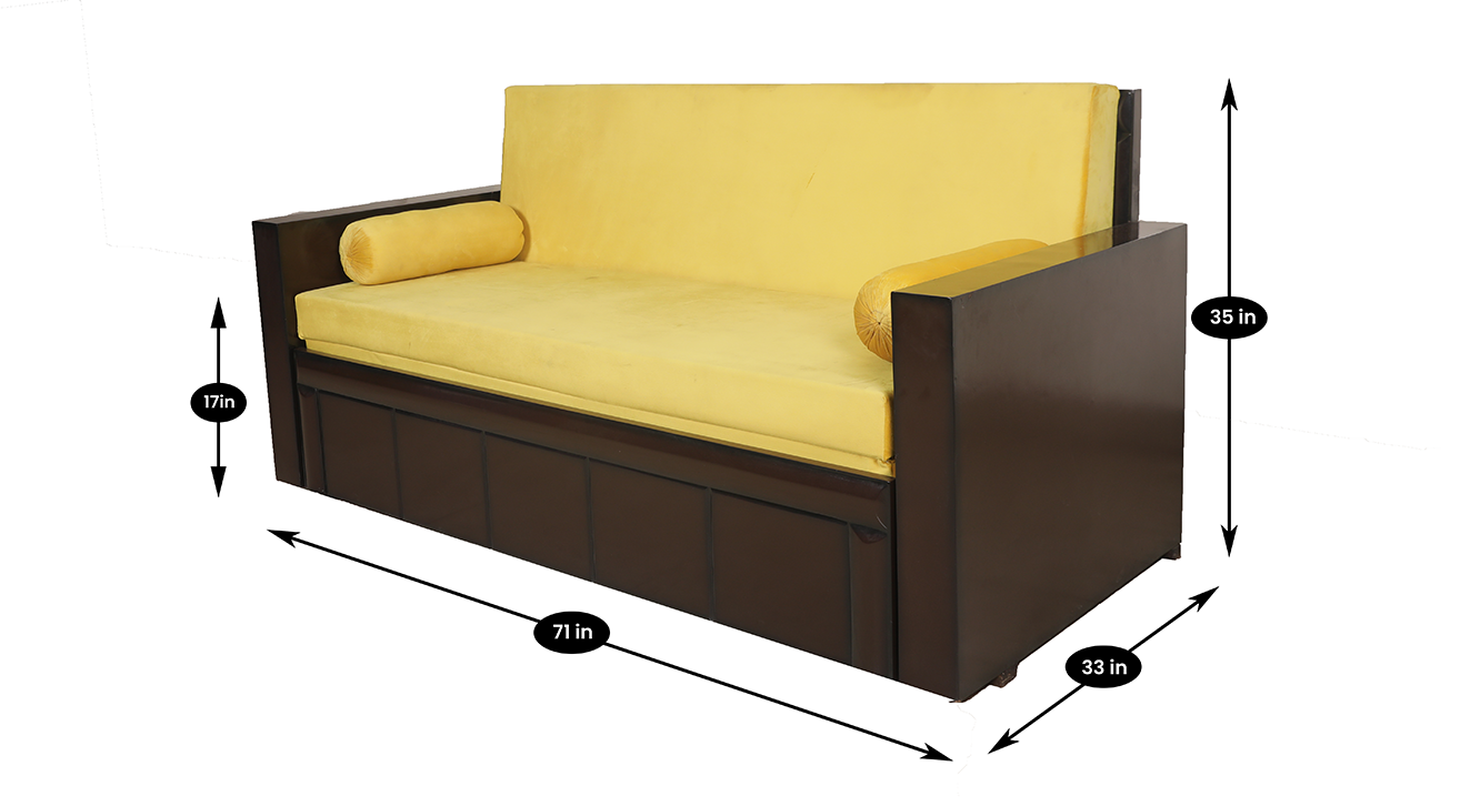 Rio sofa cum bed with storage dark brown 6