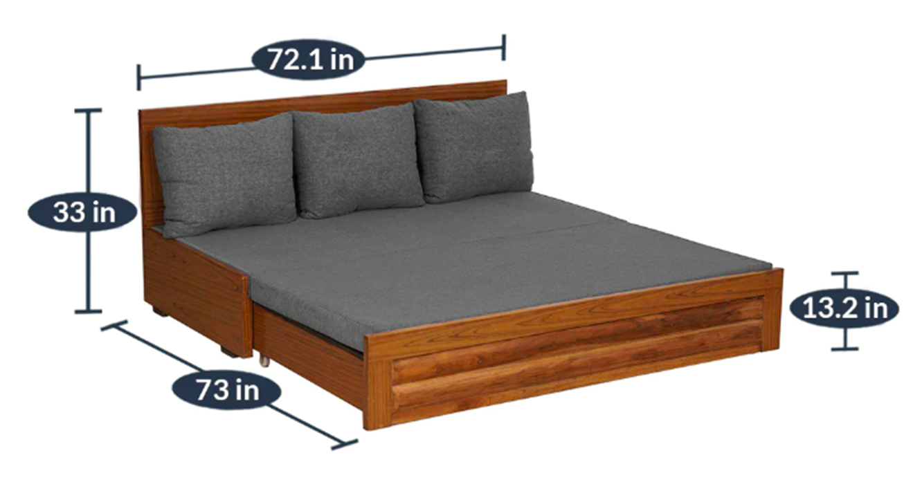Ricardo sofa cum bed with storage honey 7
