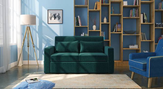 Camden Compact Sofa Cum Bed (Malibu Blue) by Urban Ladder - Full View Design 1 - 426025