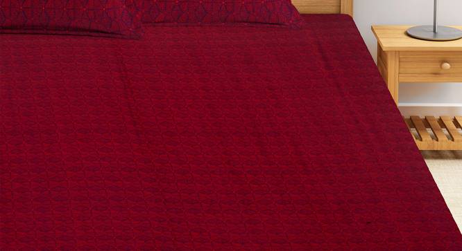 Cataleya Bedsheet Set (Red, King Size) by Urban Ladder - Front View Design 1 - 426201