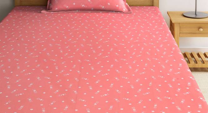 Yukon Bedsheet Set (Pink, Single Size) by Urban Ladder - Front View Design 1 - 426205