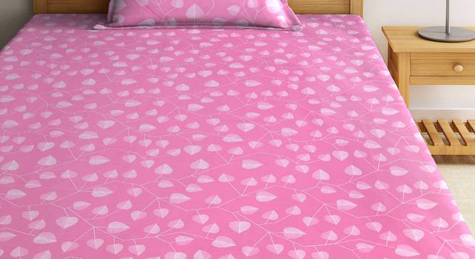 Zeke Bedsheet Set (Pink, Single Size) by Urban Ladder - Front View Design 1 - 426206