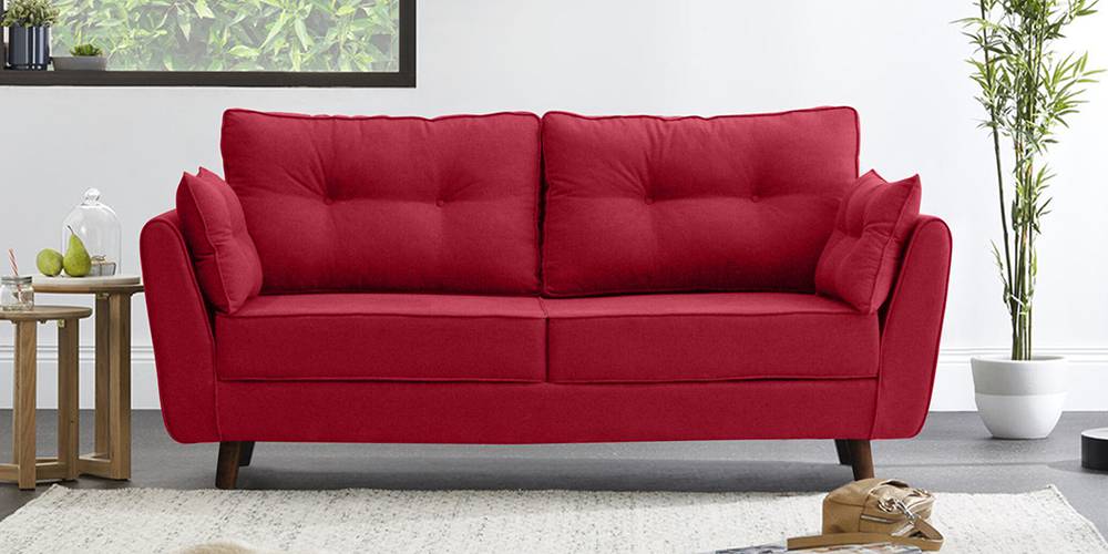 Billy Fabric Sofa (Red) by Urban Ladder - - 
