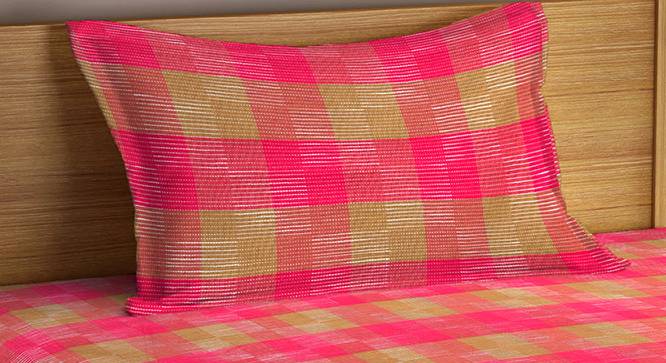 Tristan Bedsheet Set (Pink, Single Size) by Urban Ladder - Cross View Design 1 - 426221