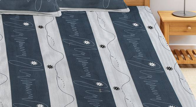 Laurena Bedsheet Set (Grey, King Size) by Urban Ladder - Front View Design 1 - 426268