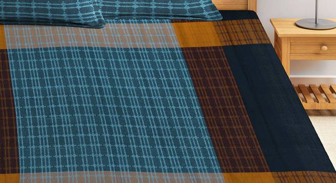 Banjo Bedsheet Set (Blue, King Size) by Urban Ladder - Front View Design 1 - 426270