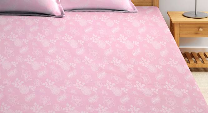Noe Bedsheet Set (Pink, King Size) by Urban Ladder - Front View Design 1 - 426299