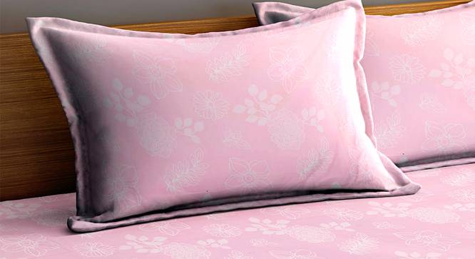 Noe Bedsheet Set (Pink, King Size) by Urban Ladder - Cross View Design 1 - 426306
