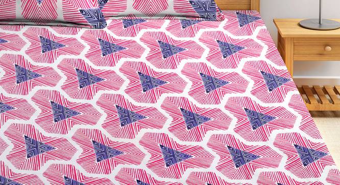 Janaide Bedsheet Set (Pink, King Size) by Urban Ladder - Front View Design 1 - 426390