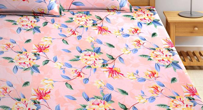 Redford Bedsheet Set (Peach, King Size) by Urban Ladder - Front View Design 1 - 426392