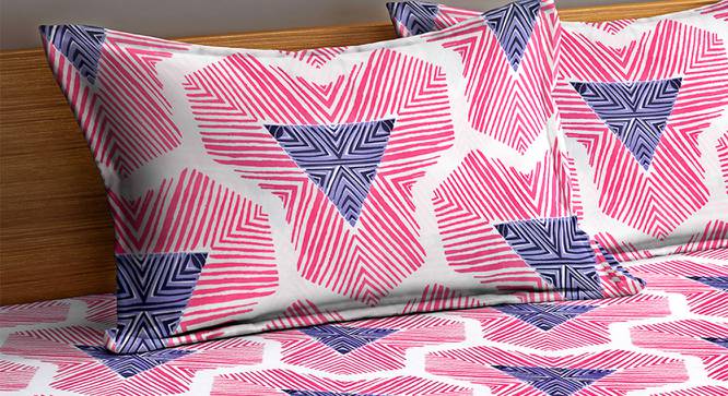 Janaide Bedsheet Set (Pink, King Size) by Urban Ladder - Cross View Design 1 - 426398