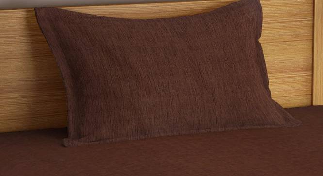 Koda Bedsheet Set (Brown, Single Size) by Urban Ladder - Cross View Design 1 - 426437