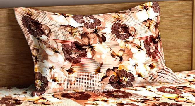 Kujo Bedsheet Set (Brown, Single Size) by Urban Ladder - Cross View Design 1 - 426438
