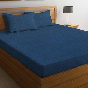 Bedsheets Design Emirone Bedsheet Set (Blue, King Size)