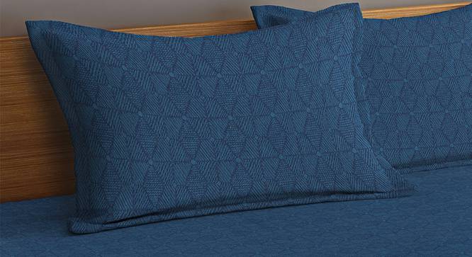 Emirone Bedsheet Set (Blue, King Size) by Urban Ladder - Cross View Design 1 - 426478