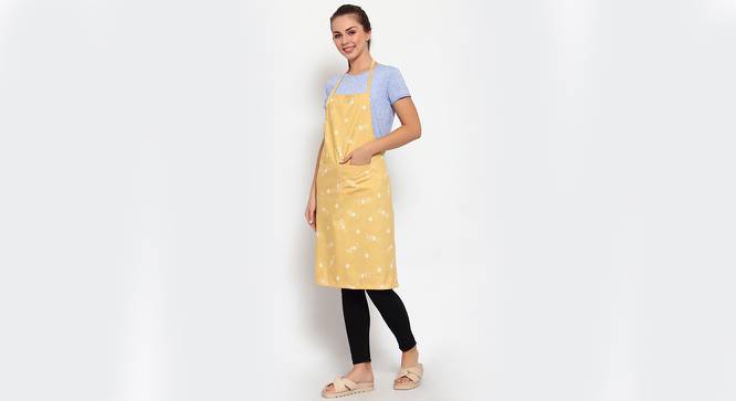 Penelope Apron (Yellow) by Urban Ladder - Front View Design 1 - 426512