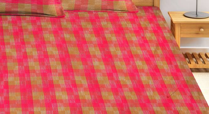 Miracle Bedsheet Set (Pink, King Size) by Urban Ladder - Front View Design 1 - 426513