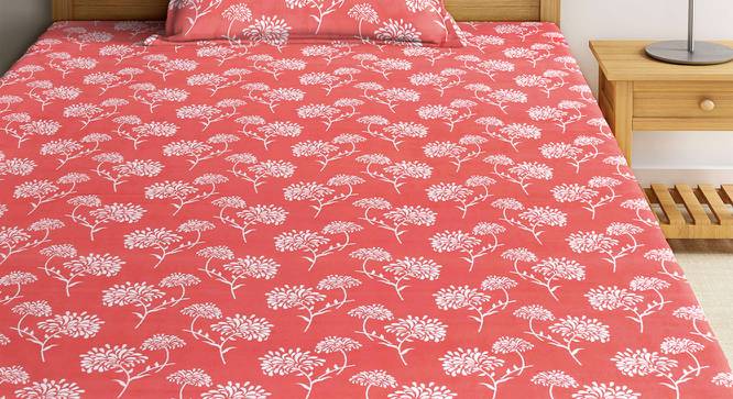 Percy Bedsheet Set (Orange, Single Size) by Urban Ladder - Front View Design 1 - 426559